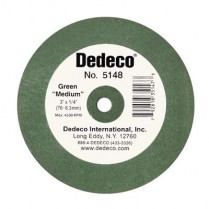 169-5148 Dedeco Green Medium 3" X 3/8" Lathe Wheel