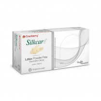 407-CR7816 Cranberry Silkcare Pf Latex Gloves Small (100)