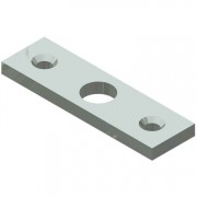 25B442CPT CENTER PIVOT TOP PLATE: two wheel trolley swivel-Zinc