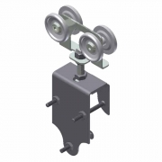 Delrin Wheel Hanger for 1-1/2" to 2-1/4" Thick Door