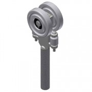 5D442 Two Wheel Trolley w. Delrin Wheel, 5/8 Pend.-Zinc