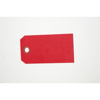PLNREDTAG TAGS, SHIPPING, PLAIN RED 2"X4" SIZE #4