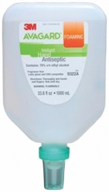 3M9322 AVAGARD D HAND ANTISEPTIC QUICK FOAM W/MOISTURIZER 1 LITRE