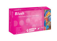 78887 AURELIA BLUSH PINK NITRILE GLOVES MEDIUM POWDER FREE