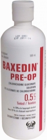 L0000003 BAXEDINE CLEANSER TINTED 0.05% CHG W/ 70% ISO ALCHOL