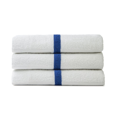  Premium Terry Blue Stripe Gym and Pool Towels
