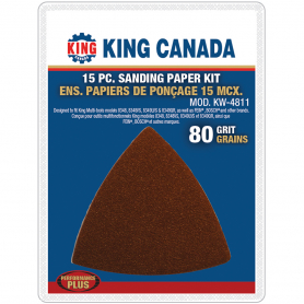 KW-4811 15 PC. SANDING PAPER KIT- 80 GRIT
