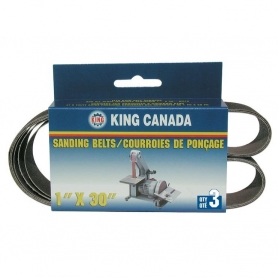 SB-130-K-120 Ensemble courroies de ponçage  pour le bois 1" x 30" - 120 grains 3 mcx.