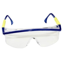 101-SG100BL Primo Safety Glasses Clear w/Blue Adjustable Frame