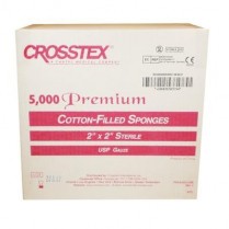 140-ESCC Crosstex Premium Sponge Coton Filled 2x2 Sterile (5000)