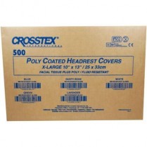 140-L3WH Crosstex Headrest Covers Tissue/Poly 10 x13 White (500)