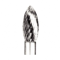 170-18600 Carbide Lathe Bur 1/8" Shank Taper Dual Cut 1/4" Head