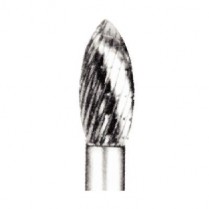 170-19330 Carbide Lathe Bur 1/4" Shank Flame Dual Cut 1/2" Head