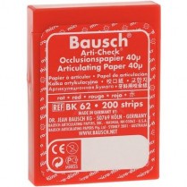 211-BK62 Bausch Articulating Paper Thin Red (300)