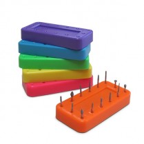 220-50Z403R Zirc Magnetic Bur Block 14 Hole Neon Purple