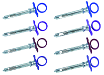 360-7631 Miltex GripRite CW Aspirating Syringe w/Pink Grips