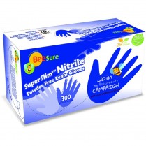 407-BE1146 BeeSure PF Super Slim Nitrile Gloves Small (300)