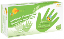 407-BE1186 BeeSure NeoGreen Chloroprene PF Gloves Small (200)