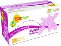 407-BE2300 BeeSure Floral Mask Hibiscus Pink L2 (50)
