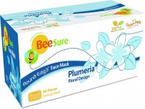 407-BE2310 BeeSure Floral Mask Plumeria Blue L2 (50)