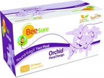 407-BE2320 BeeSure Floral Mask Orchid Lavender L2 (50)