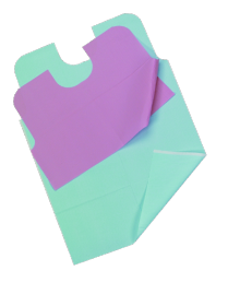 451-917480 Prophy Bib Waist Length 29"X21" Lavender (100)