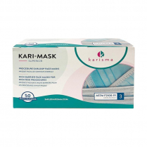 464-KARIMASK3 Kari-Mask Disposable Face Masks ASTM Level 3 Blue (50)