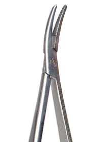 955-188TCC A. Titan Needle Holder, Castroviejo, Carbide, Curved Beak