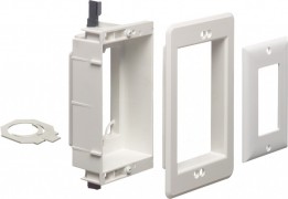 ARL-LVU1W 1 Gang Recessed Low Voltage Mounting Bracket - White