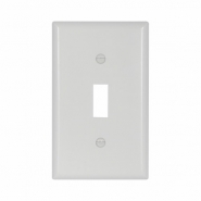 CWD-2134W 1 Gang PVC Toggle Switch Plate - white