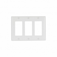 CWD-2163W 3 Gang Decorator Plate - white