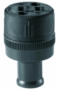 CWD-224 2P2W Plug 1-15P 15A 125V - Female Rubber Black