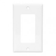 CWD-5151W 1 Gang Nylon Decorator Plate - white