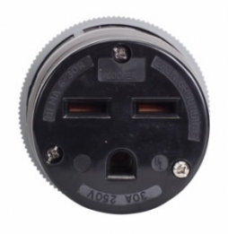 CWD-6700N 2P3W Plug 6-30C 30A 250V - Female Industrial Black & Gray