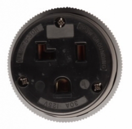 CWD-6716N 2P3W Plug 5-30C 30A 125V - Female Industrial Black & Gray