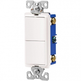 CWD-7728W Commercial Grade Double Decora Switch - White