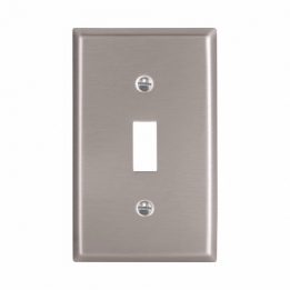 CWD-93071 Single Gang Toggle Wall Plate - Stainless Steel 302/304