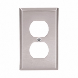 CWD-93101 Single Gang Duplex Wall Plate - Stainless Steel 302/304