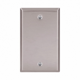 CWD-93151 Single Gang Blank Wall Plate - Stainless Steel 302/304