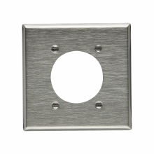 CWD-93227 2 Gang Stainless Steel Faceplate 2.15" Hole