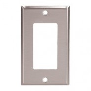 CWD-93401 Single Gang Decora Wall Plate - Stainless Steel 302/304