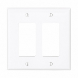CWD-PJ262W Double Gang Mid-Size Decorator Plate - White