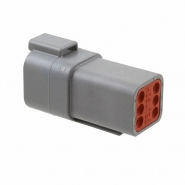 DEU-DT046P 6 Contact Pin - DT Series - Receptacle