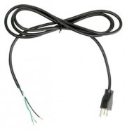EXT-1803/SJT-003-BLACK 18ga / 3cond SJT 3'  cord c/w male plug