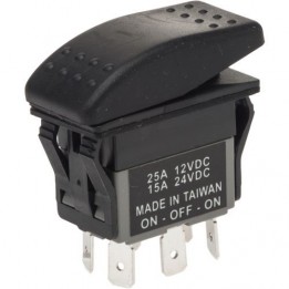 GCE-353695 Rocker Switch - MOn/Off/MOn DPDT 15A 125Vac