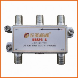 H03-UBSP34P Use Broadband - CATV Splitter 3GHz - 4 way