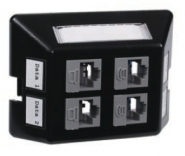 HUB-FP4BBK Furniture Plate - 4 Port box - Black