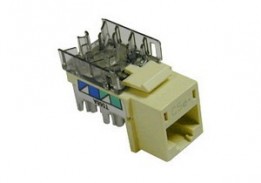 HUB-HXJUTI USOC - 6P6C Telephone Jack, Telco Ivory