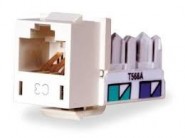 HUB-HXJUW USOC - 6P6C Telephone Jack, White