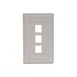 HUB-IFP13GY 3 Port Face Plate - Gray